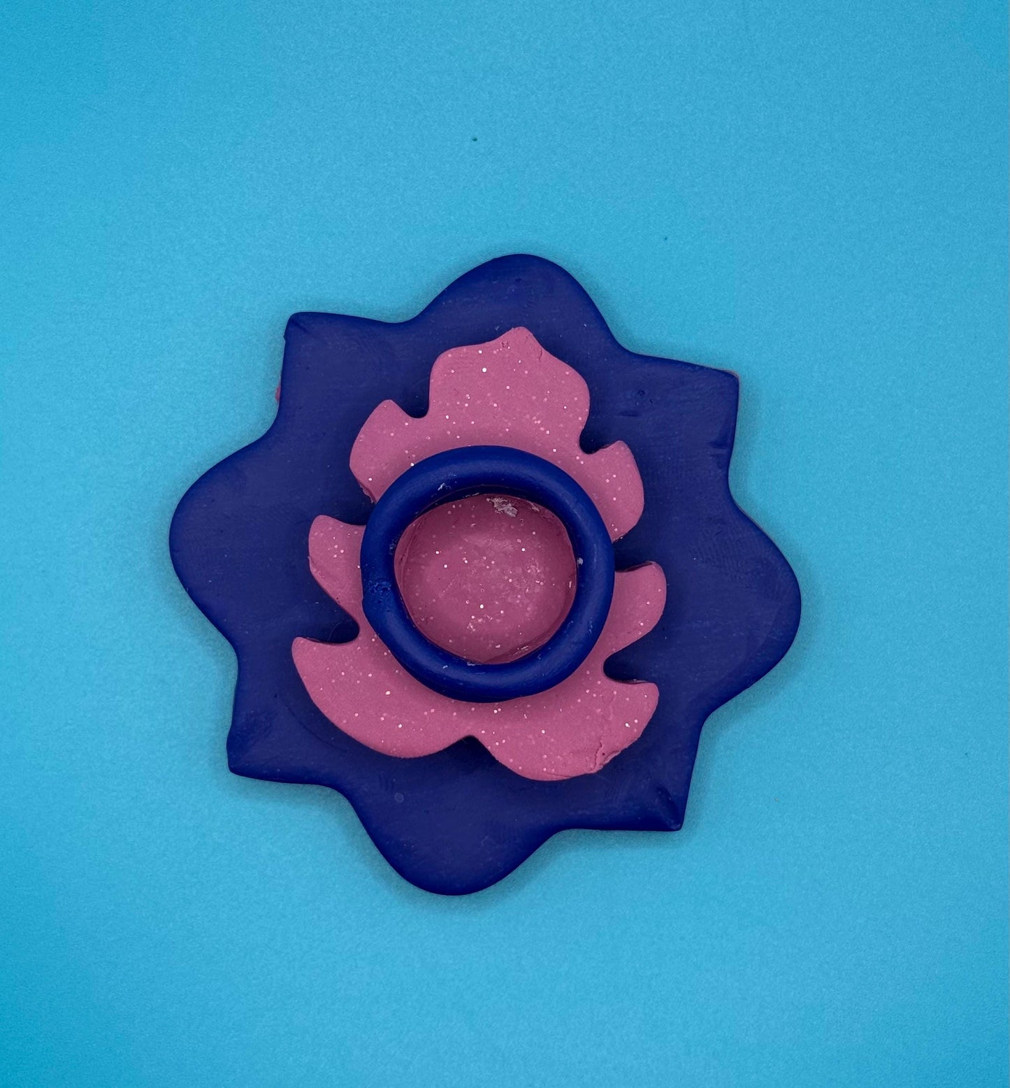 Clay Monstera Candlestick Holder (includes candle)