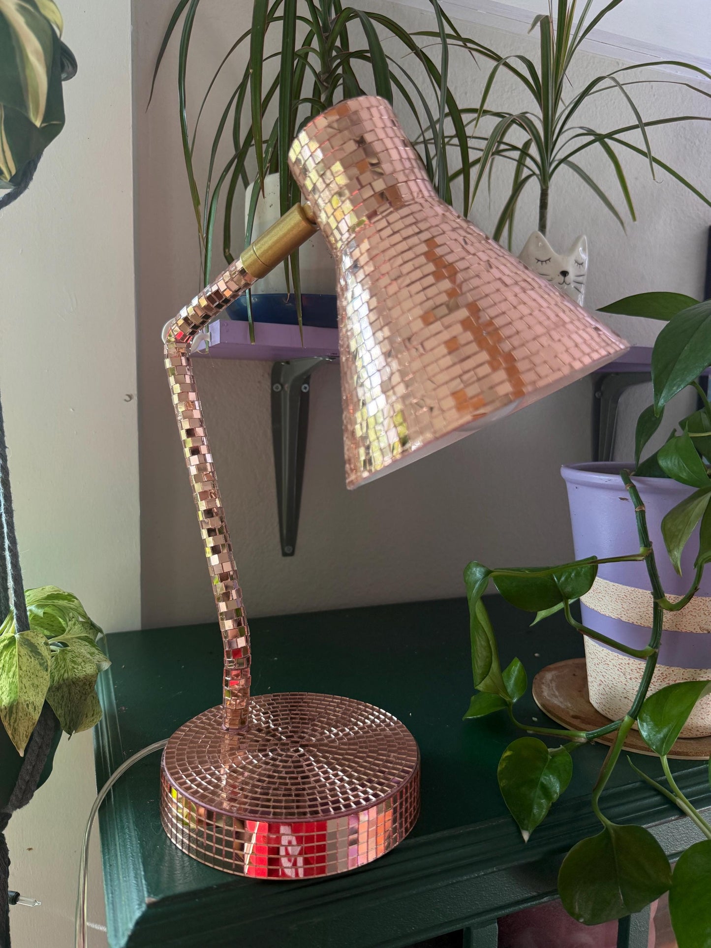 Retro Disco Table Lamp- Rose gold