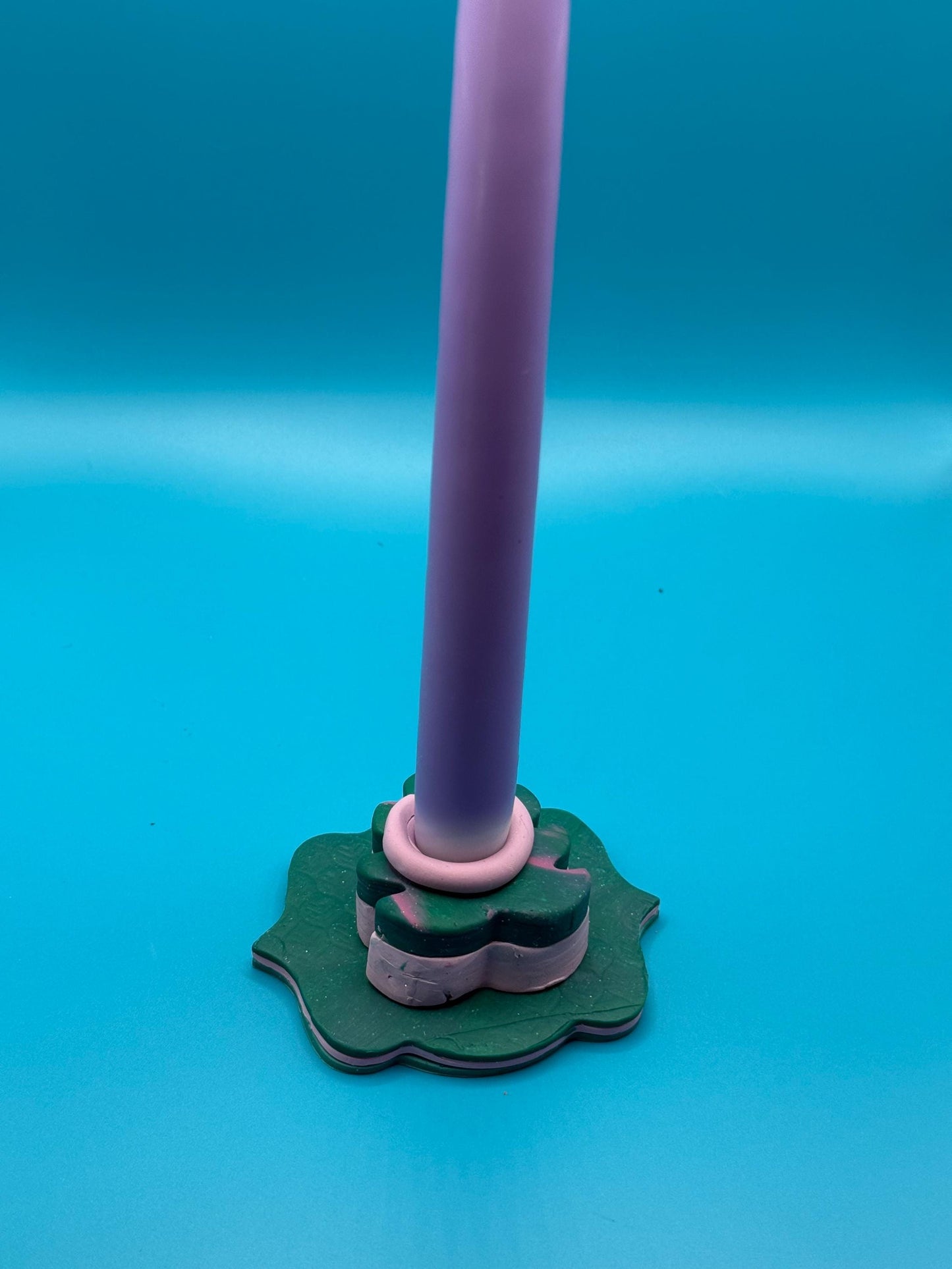 Clay Monstera Candlestick Holder (includes candle)