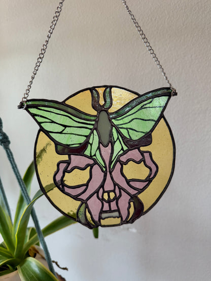 Luna Moth & Skull Suncatcher