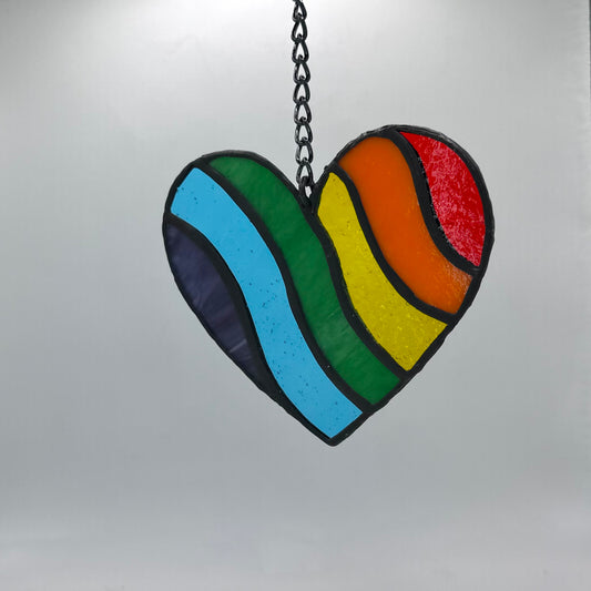Rainbow Heart Suncatcher