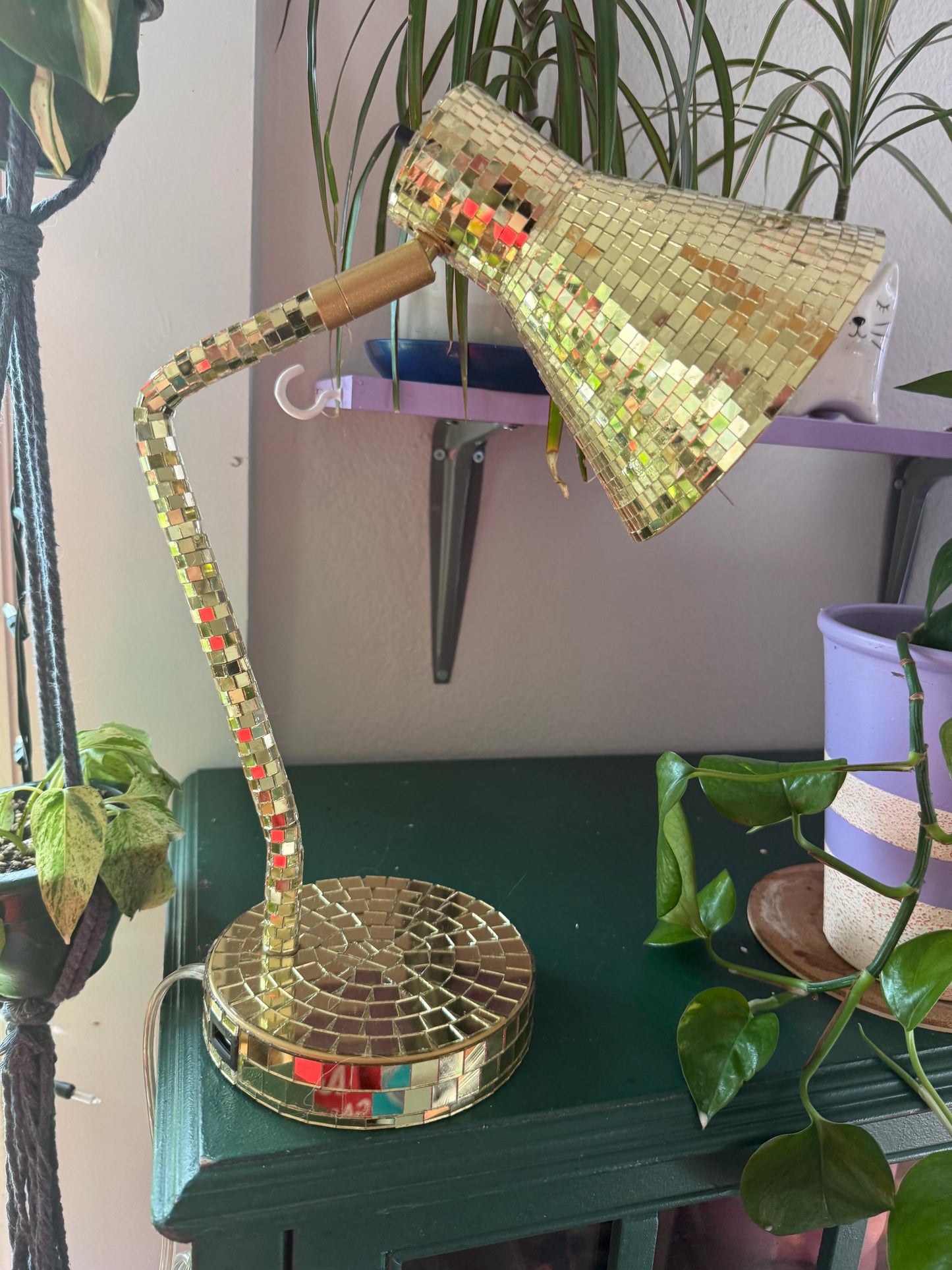 Retro Disco Table Lamp- Gold