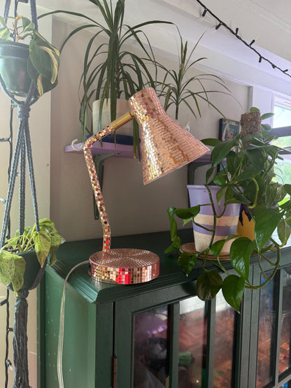 Retro Disco Table Lamp- Rose gold