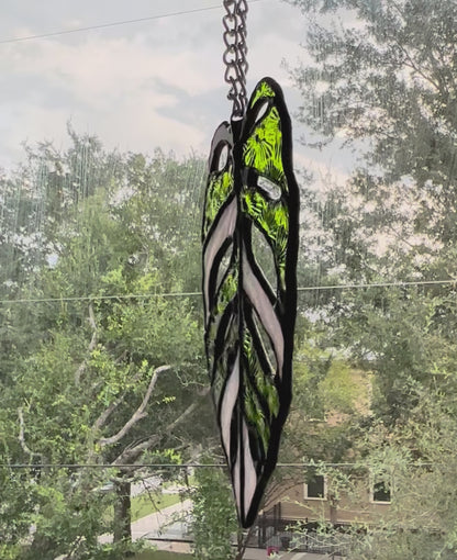 Monstera adansonii Stained Glass Suncatcher